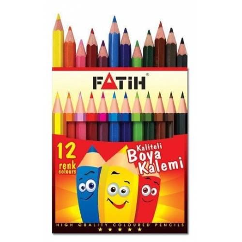 Fatih Kuru Boya Kalemi Yarım Boy 12´li